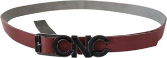 Costume National Skinny Leather Logo Fashion Womens Belt