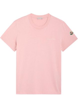 Moncler Logo Cotton T-shirt - Pink - XS (UK 8 /xs)