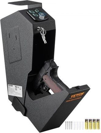 OEM Waffentresor Pistolentresor Wandmontiert, 1 Pistole Pistolentresor Fingerabdruck, Schl&uuml;ssel Oder Passwort Waffensafe Kaltgewalzter Stahl, 370 X 190 X 