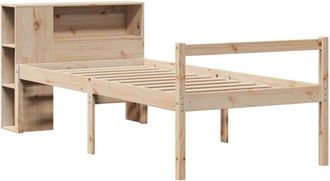 vidaXL Cama Con Estanter&iacute;a Sin Colch&oacute;n Madera Maciza De Pino 90x200 Cm Vidaxl