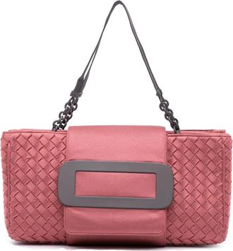 Bottega Veneta Borsa a mano in tela con design Intrecciato e fibbia frontale 2012-2024 - Rosa