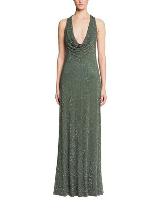 Halston Heritage Sunni Crystal Mesh Gown