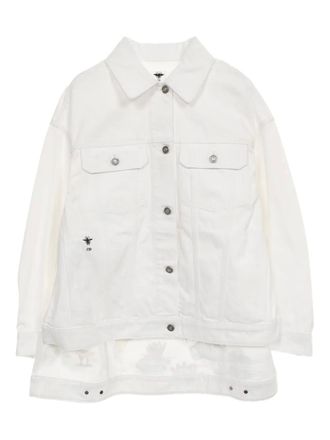 Dior 2000 bee-embroidered jacket - women - Cotton - 34 - White