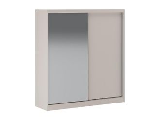 Vente-Unique Armario 2 puertas correderas - Con espejo - 200 cm - Beige - OCHIRA