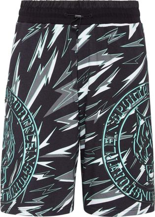 Plein Sport Jogging Shorts Tiger - Heren - Korte sportbroeken - Zwart - 3XL - Katoen - Fitness