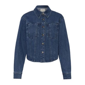 Kaffe Dames, Jassen, Blauw, Maat: XL Denim