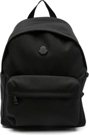 Moncler Tassen, Heren, Zwart, ONE Size, Polyester, Zwarte rugzak voor mannen
