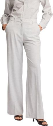 Kocca Pantaloni sartoriali wide-leg - Dames - Wijde Broeken - Grijs - XL - Leer - Broeken