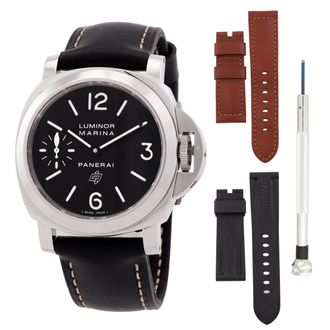 Officine Panerai Pre-owned Panerai Luminor Marina Hand Wind Chronometer Black Dial Mens Watch PAM00005