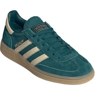 adidas Handball Spezial Sneaker in Rich Green/Vanilla/Gold at Nordstrom, Size 10.5