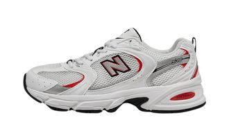 New Balance Mens/Womens Sneakers Oxford, Red/White, 9 Women/7.5 Men