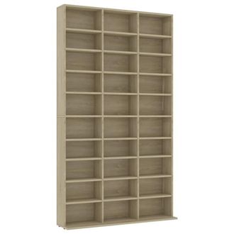 Berkfield Home CD Cabinet Sonoma Oak 102x16x177.5 cm Engineered Wood in Brown