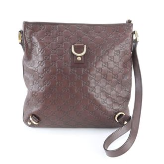 Gucci Abbey Brown Leather Shoulder Bag (Pre-Owned)
