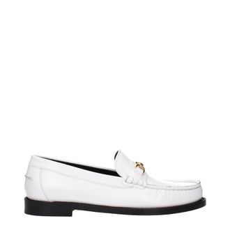 Versace Damens Loafer aus wei&szlig;em Leder/optischem Wei&szlig;