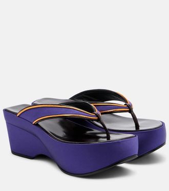 Dries Van Noten Satin thong sandals