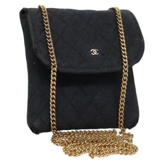 Chanel Pre-owned Cotton pouches - Dames - Pre-owned - Blauw - Maat: ONE Size Katoen