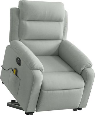 vidaXL Vidaxl - Sill&oacute;n De Masaje Reclinable Elevable Terciopelo Gris Claro