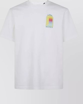 Casablanca larche graphic print crew neck short sleeve t shirt