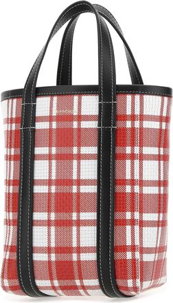 Balenciaga Womens Barbes Tote Red Calf