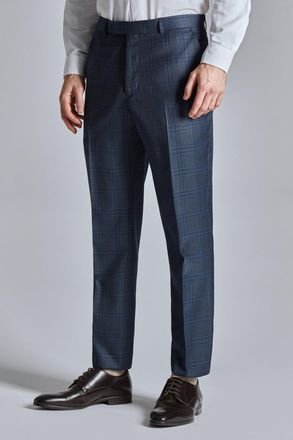 Ted Baker Crux Deep Blue Check Regular Trousers