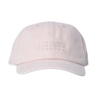 Maison Margiela Geborduurde Katoenen Baseballpet - unisex - Petten - Roze - M - Katoen - Accessoires