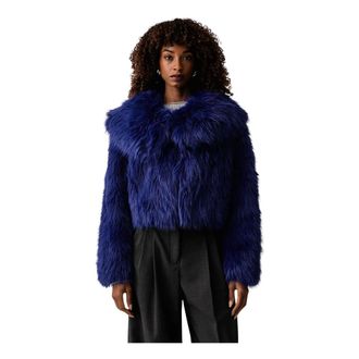Patrizia Pepe Giacca corta in ecopelliccia - - Jackets - Donna - Blu - S