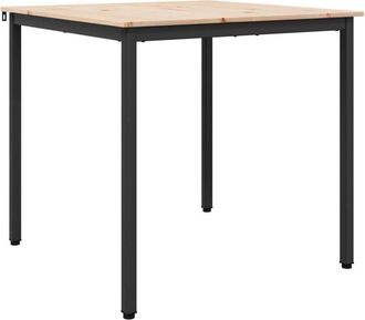 vidaXL Mesa De Comedor Natural 80 X 80 X 75 Cm Madera De Pino Macizo Vidaxl