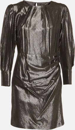 Maje Metallic Lam&eacute; Striped Short Dress