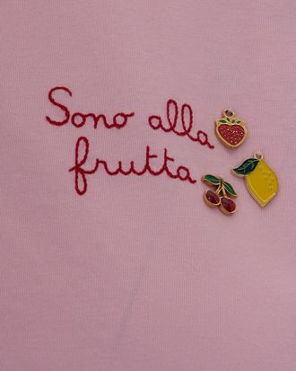 MC2 Saint Barth Womens T-Shirt Emilie Sono Alla Frutta Cotton Pink T-Shirts & Jerseys