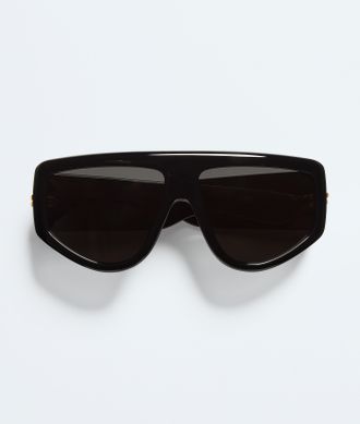 Bottega Veneta Classic Shield Sunglasses - Black - Unisex