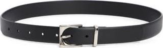 Nordstrom Rack Square Buckle Leather Belt in Black Dusk at Nordstrom Rack, Size X-Small
