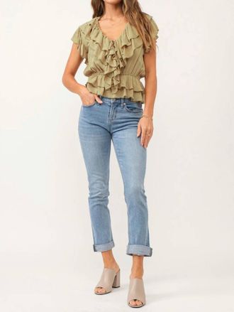 Dear John Denim Blair Mid Rise Straight Leg Jeans In Light Denim