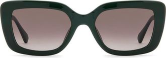 Fossil 52mm Gradient Rectangular Sunglasses in Green/brown Sf at Nordstrom