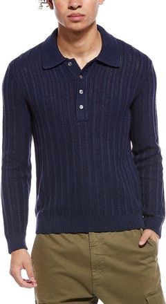 Todd Snyder Todd Snyder Night Cap Linen-Blend Polo Sweater