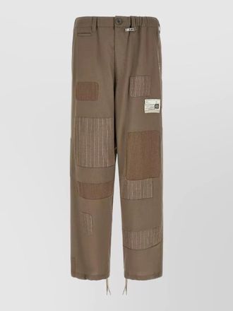 Miharayasuhiro wool patch shorts belt loops pockets