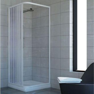 Pinto Mampara De Ducha De Pvc H 185 Cm Mod. Acquario 70x100 Apertura Lateral