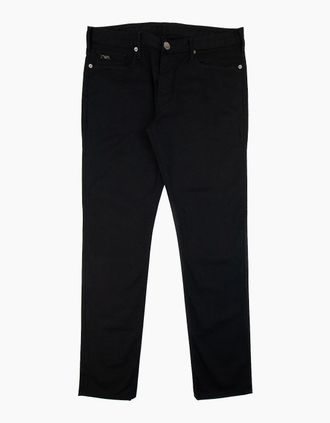 Emporio Armani Mens Emporio Armani J06 Slim-fit Stretch-gabardine Jeans Black - Size: W31-L30