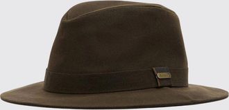 Barbour Cappello in cotone cerato con tesa e logo metallico applicato