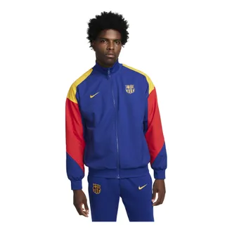 Nike Dri-FIT FC Barcelona Strike Soccer Track Jacket Royal Blue Red Gold FJ5427-455