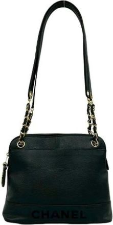 Chanel Pre-owned Vintage Shoulder Bag - Dames - Vintage Schoudertas - Zwart - ONE Size - Leer - Vintage