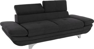 Cotta Polstergarnitur »Enterprise« Set, Set bestehend aus: 2-Sitzer mit Kopfteilverstellung & Hocker