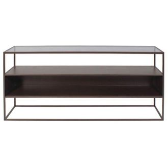 Decorspace Consolle Godric struttura in acciaio verniciato a polvere piano in vetro 140 x h 72 cm