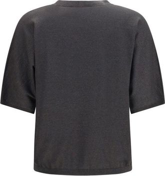 Brunello Cucinelli Womens Gray Cashmere Sweater Clothing