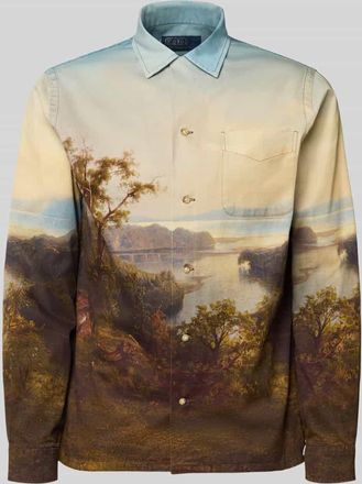 Polo Ralph Lauren Classic Fit Freizeithemd im Allover-Look in Gruen, Größe XXL