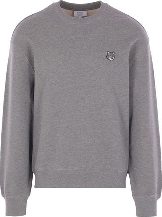 Maison Kitsun&eacute; Grey Crew Neck Sweatshirt