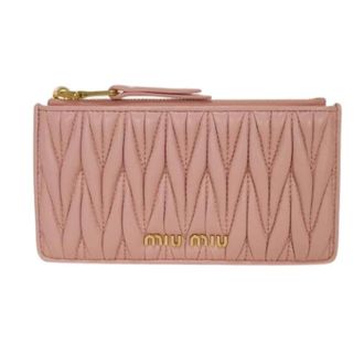 Miu Miu Pre-owned Wallets, female, Pink, Size: ONE SIZE Pre-owned Matelass&eacute; Leather Coin Case