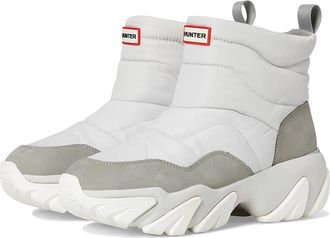 Hunter Debra Womens Boots Light Grey Leather : 10 M, Synthetic