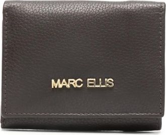 Marc Ellis Portafoglio in pelle con placca logo - Marrone