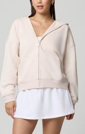 Florence By Mills Cozy Crush Forever Embroidered Oversize Graphic Zip Hoodie in Rose Quartz Perfume at Nordstrom, Size Xx-Large Regular