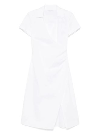Patrizia Pepe crossover midi dress - White